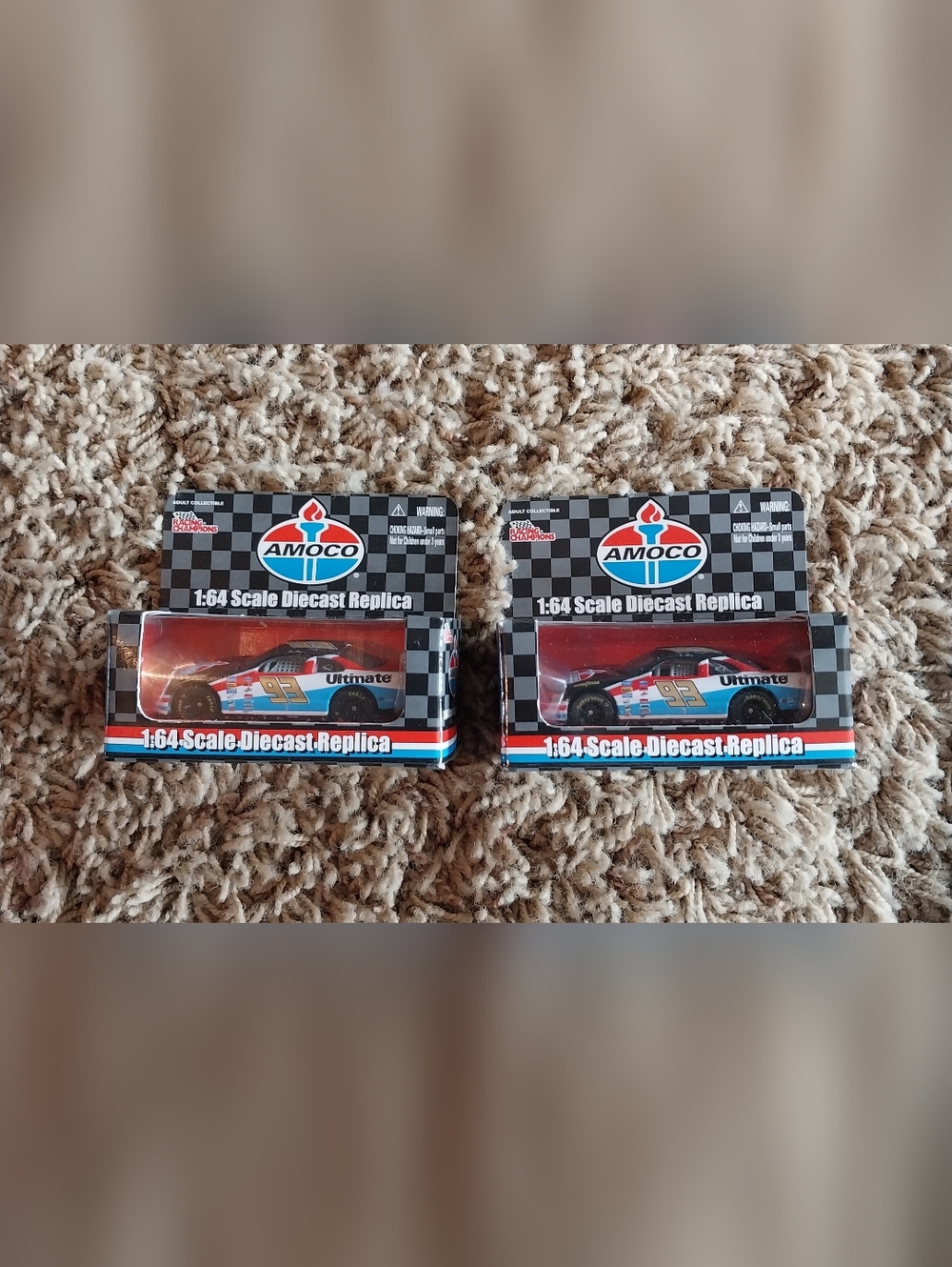 Bundle of 2 NWT Vintage Dave Blaney #93 Amoco 1:64 Scale Diecast Replica Cars
